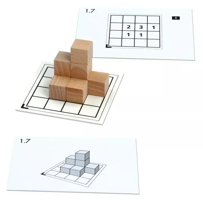 Holzwürfel, Holzsteine, Legekuben, Stapelblok, Puzzle-Set