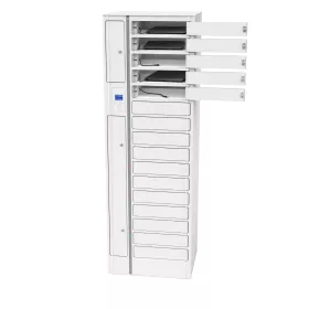 zioxi Volt – onView Laptop-Spind, 16/24 Geräte 16 Geräte, Steckdosenanschluss, MiFare-RFID