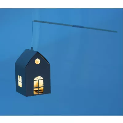 Hausmodell, Lichterkette, Windlicht, Papiermodell, Kunststoffoptik