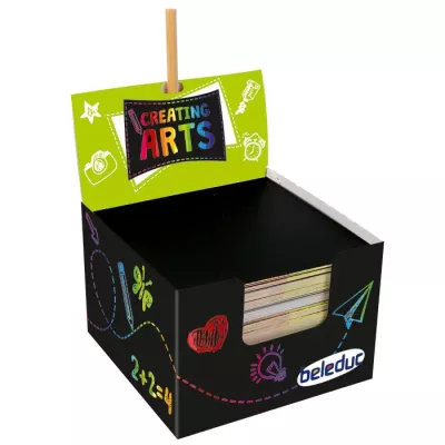 Schreib‑/Kunstbox, Kunstbox, Stiftbox, Holzstift, Kinderkunstzugabe