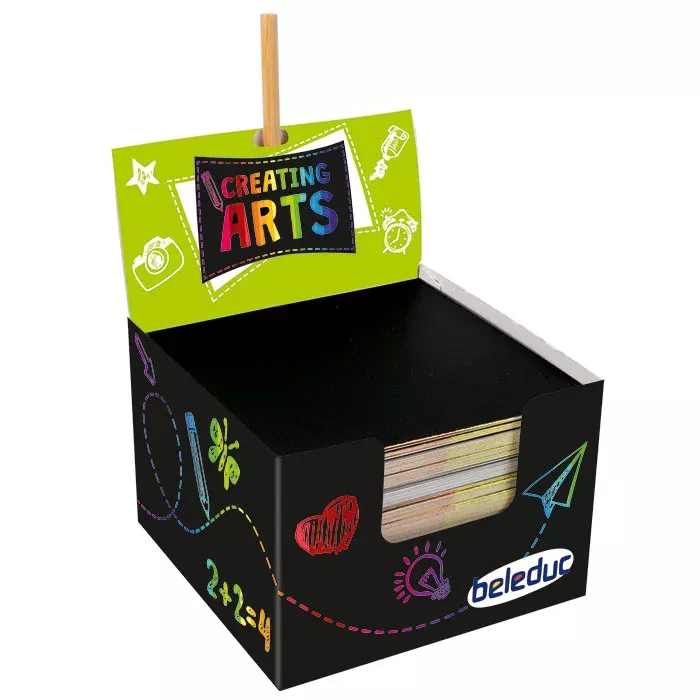Schreib‑/Kunstbox, Kunstbox, Stiftbox, Holzstift, Kinderkunstzugabe