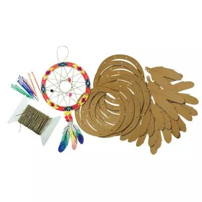 traumfänger, kinder bastelset, materialien, basteln, schleier