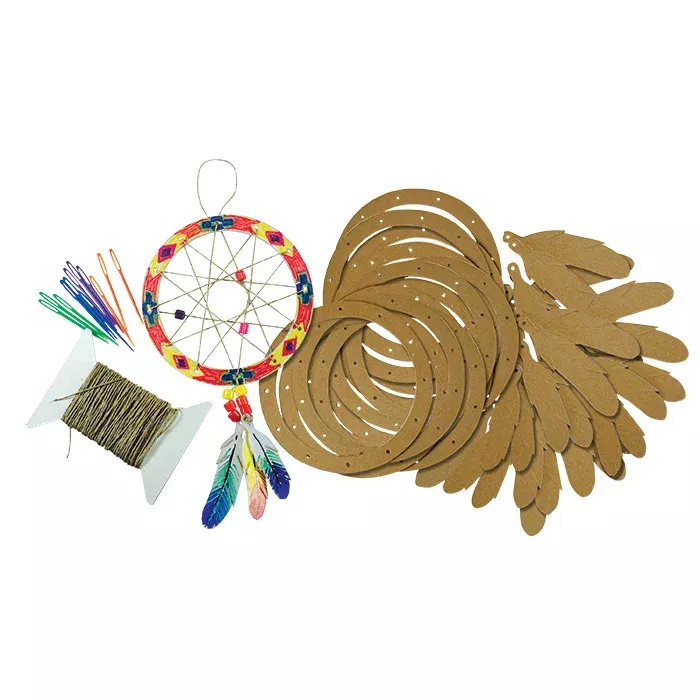 traumfänger, kinder bastelset, materialien, basteln, schleier
