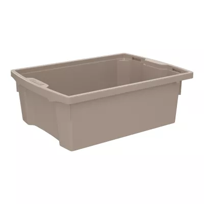 Aufbewahrungsbox, Aufbewahrungskiste, Kunststoffbox, Behälter, Graue Box