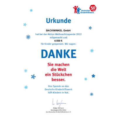 zertifikat, spende, danke, urkunde, schneeflocken