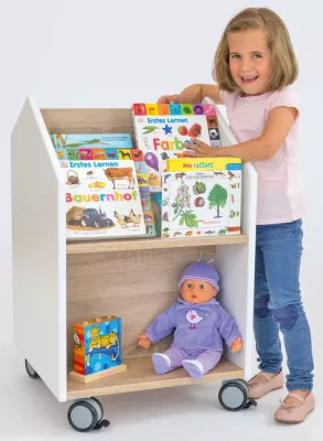Großer Bücherwagen