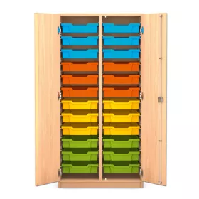 Mittelhoher Schrank - 24 flache Boxen