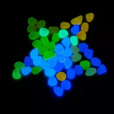 Lichtperlen, Glow-Steine, Fluoreszierende Kiesel, Bunte Steine, Leuchtende Perlen