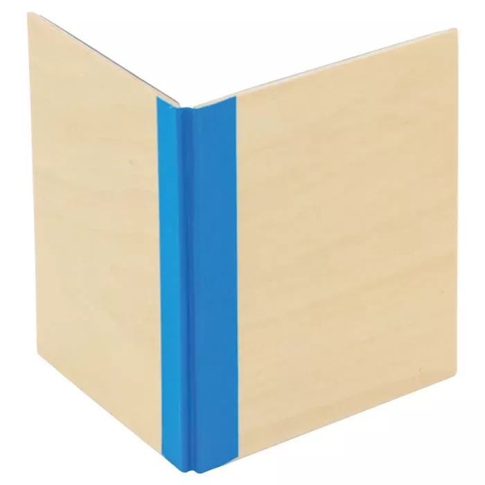 Holz, Notizbuch, Blauer Bund, Gelenkband, A4-Format