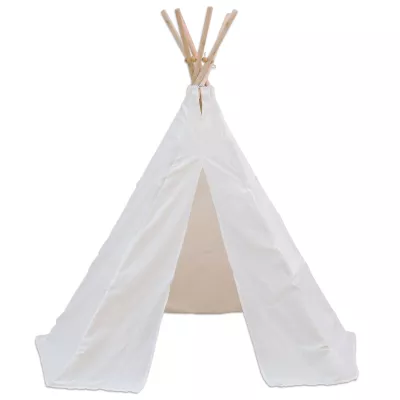 Tipi, Zelte, Kinderzelt, Holzstangen, weiß