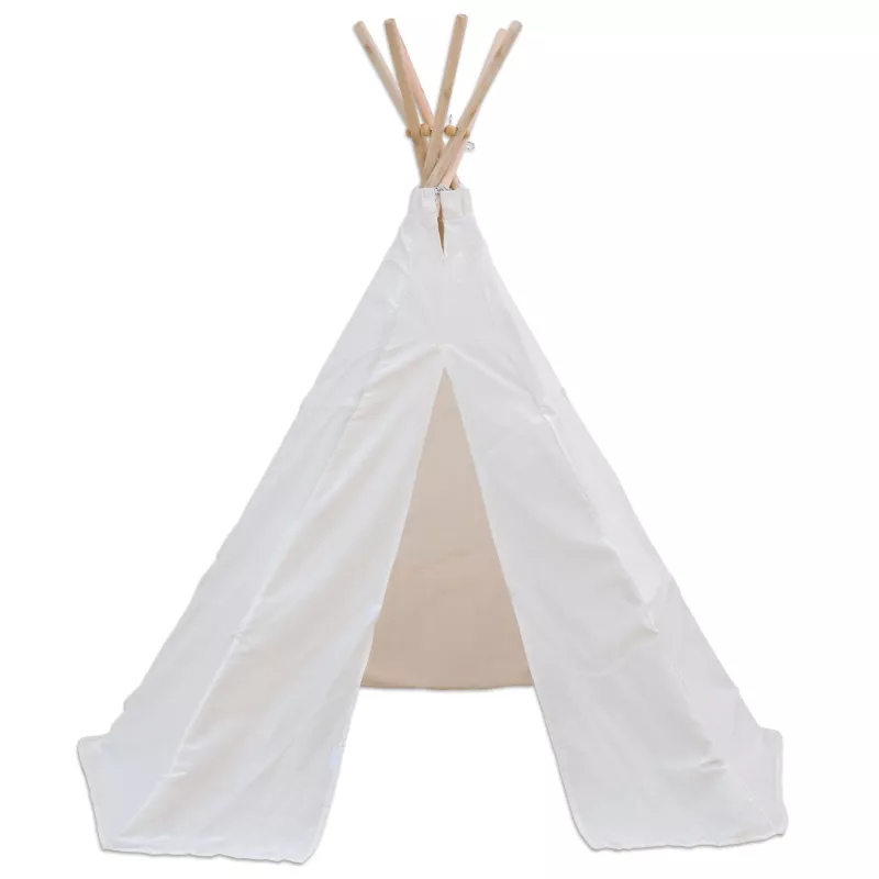 Tipi, Zelte, Kinderzelt, Holzstangen, weiß