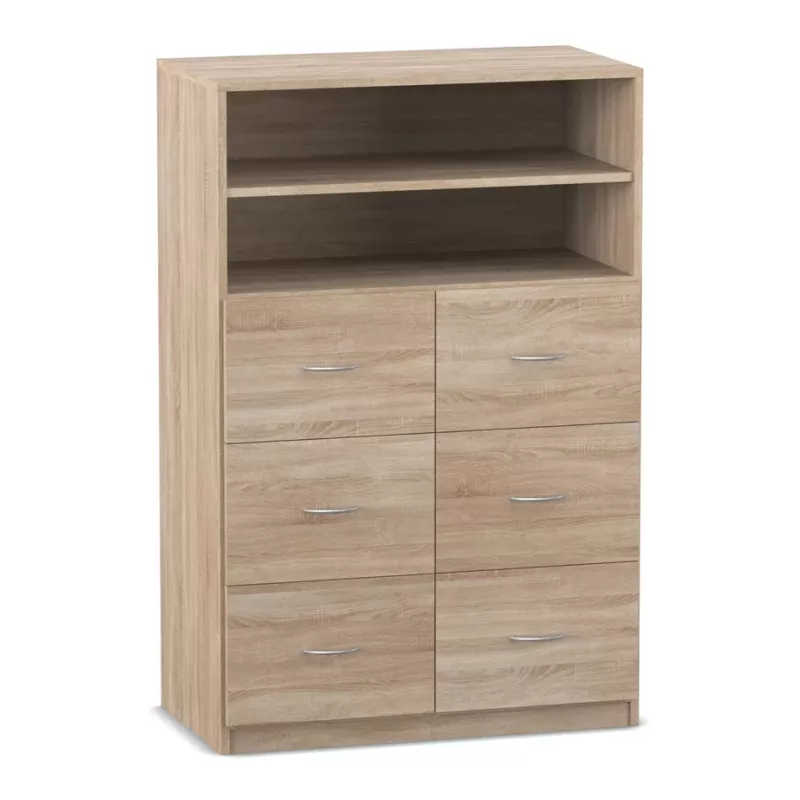Schrank, Holzoptik, Küche, Schubladen, Offenes Fach