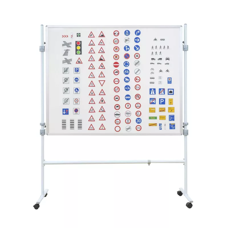 Verkehrsschilder, Schildersammlung, Reduzierte Signale, Kippbare Tafel, Rollbar Board