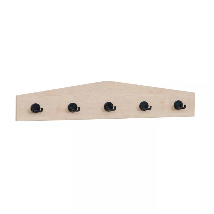 wandhaken, hakenleiste, holz, wandgarderobe, vierfachehaken