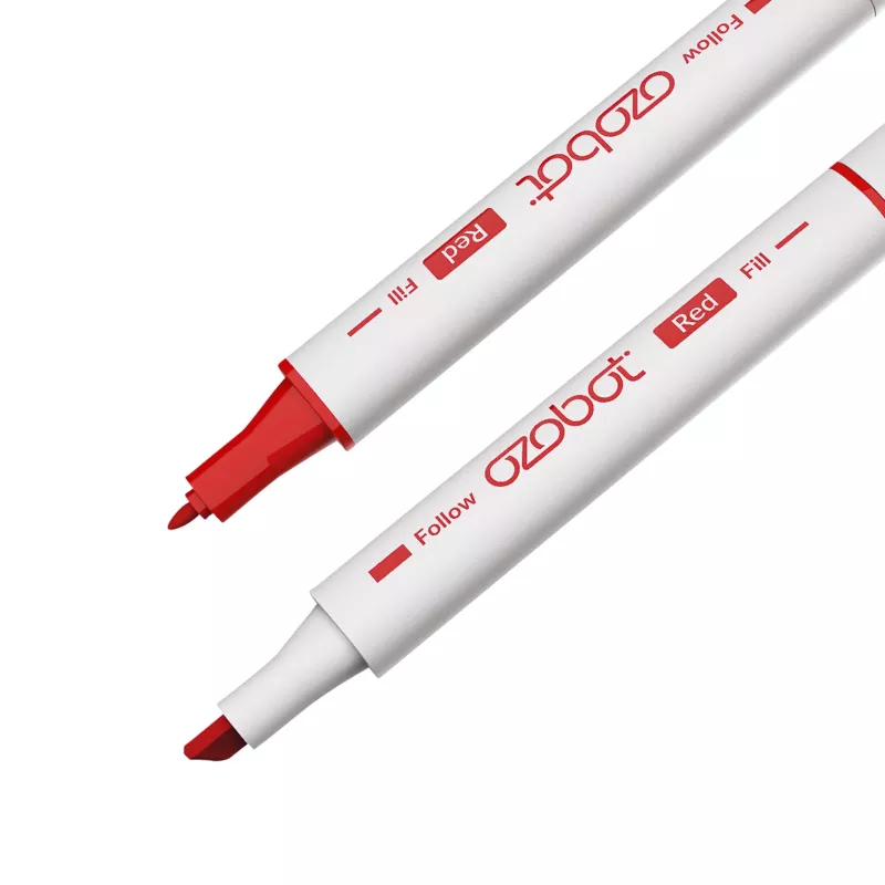 Marker, Red marker, Feiner Stift, Duale Marker, Weiße Hülle