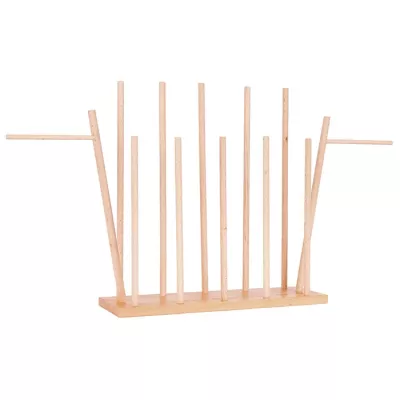 Holzständer, Stifthalter, Rührstab-Halter, 14-Stäbe, Naturholz