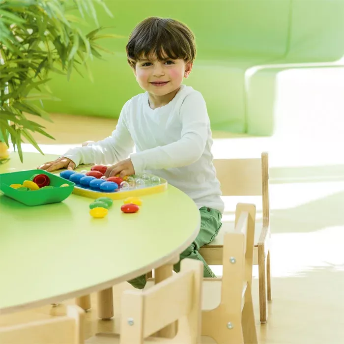 Kinder, Tisch, Spielset, bunte Spielzeug, Puzzle