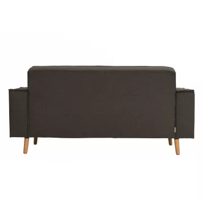 Sofa, Garnitur, Stoffbezug, Holzbeine, Dunkelgrau