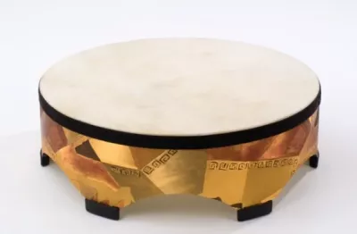 Trommel, Bassdrum, Tambour, Handtrommel, Goldfolie Dekor