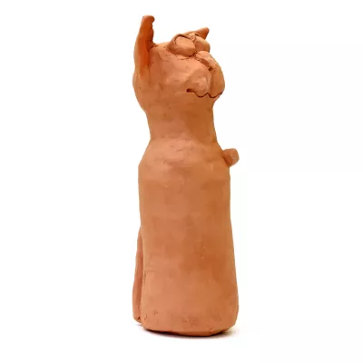 Tonware?, Terrakotta?, Katze Skulptur, Handgefertigt, Skulptur