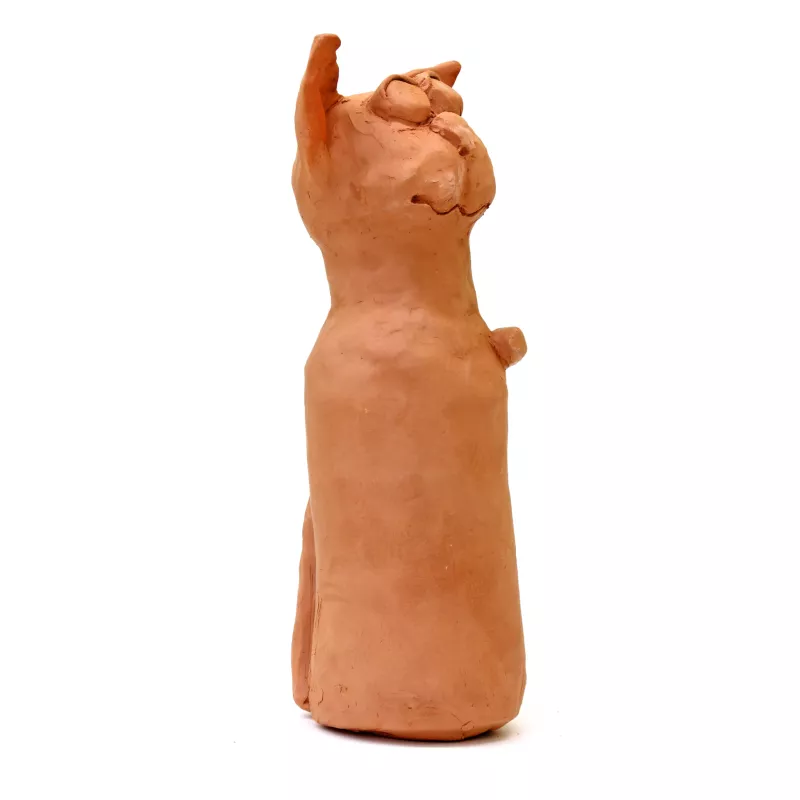 Tonware?, Terrakotta?, Katze Skulptur, Handgefertigt, Skulptur