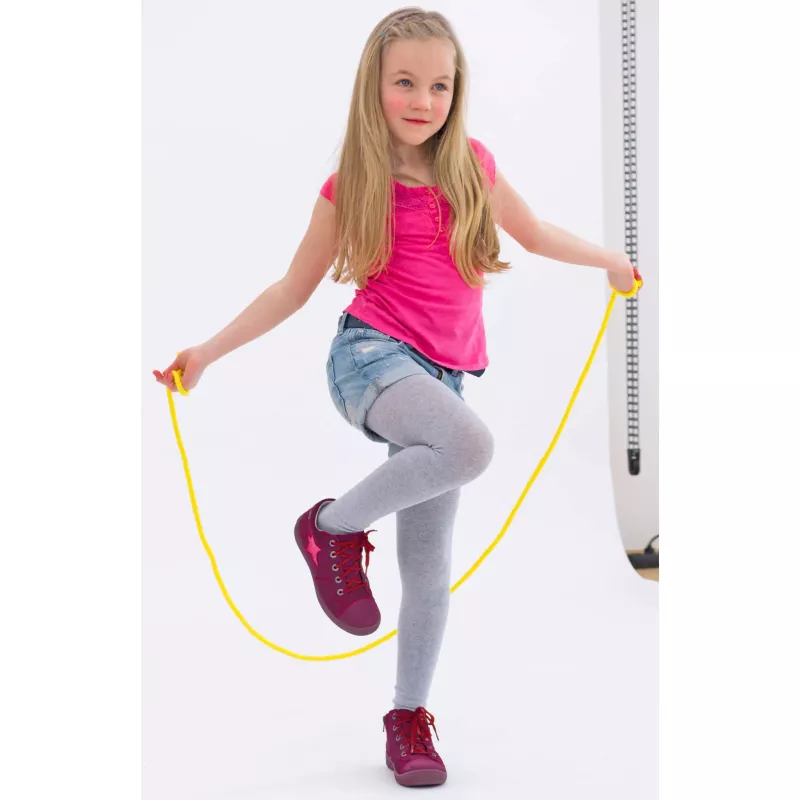 Kind, Springseil, Hose, Leder, Pink