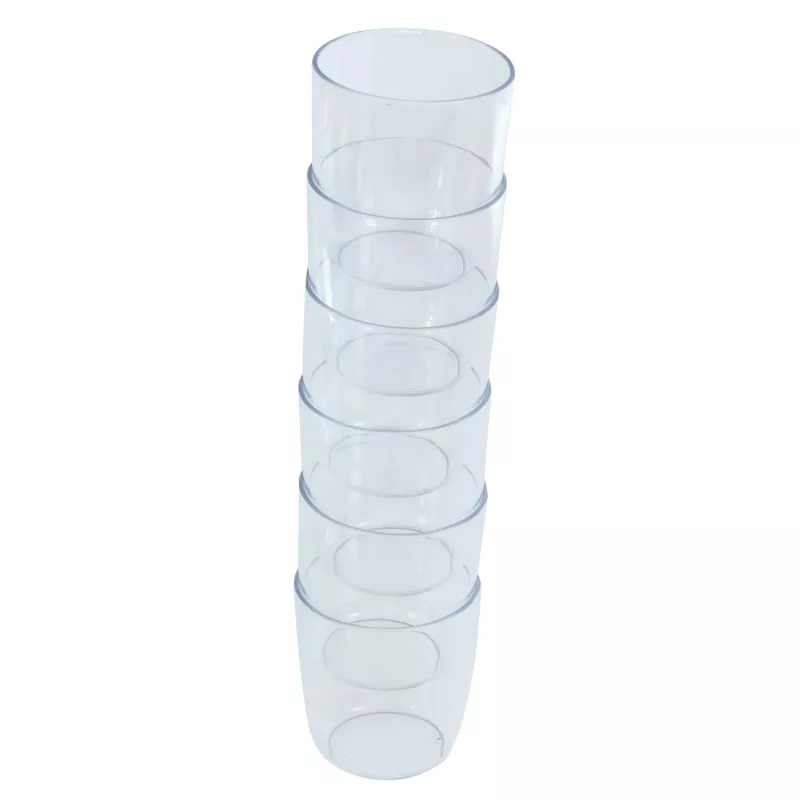 Becher, Stapelbar, Transparent, Kunststoff, Set
