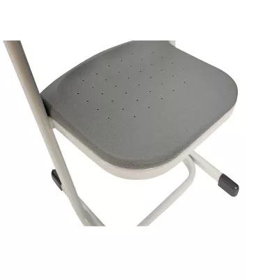 stuhl, sitzfläche, gummifüße, metallic, grau