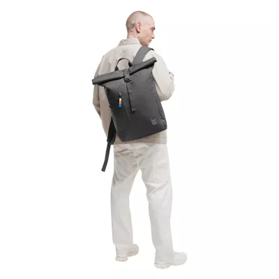 Rucksack, Backpack, Schwarz, Rolltop, Moderner Stil
