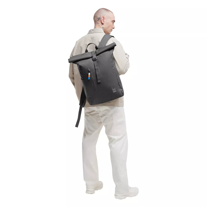 Rucksack, Backpack, Schwarz, Rolltop, Moderner Stil