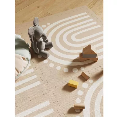 Spielteppich, Puzzleteppich, Kugelbahn, Holzbausteine, Stoffelefant