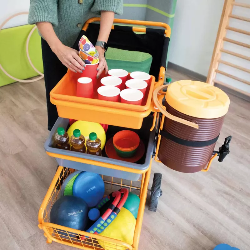 Kiosk-Wagen, Kinder-Küche, Trolley-Set, Spielzeug-Geschirr, Wald-Playset