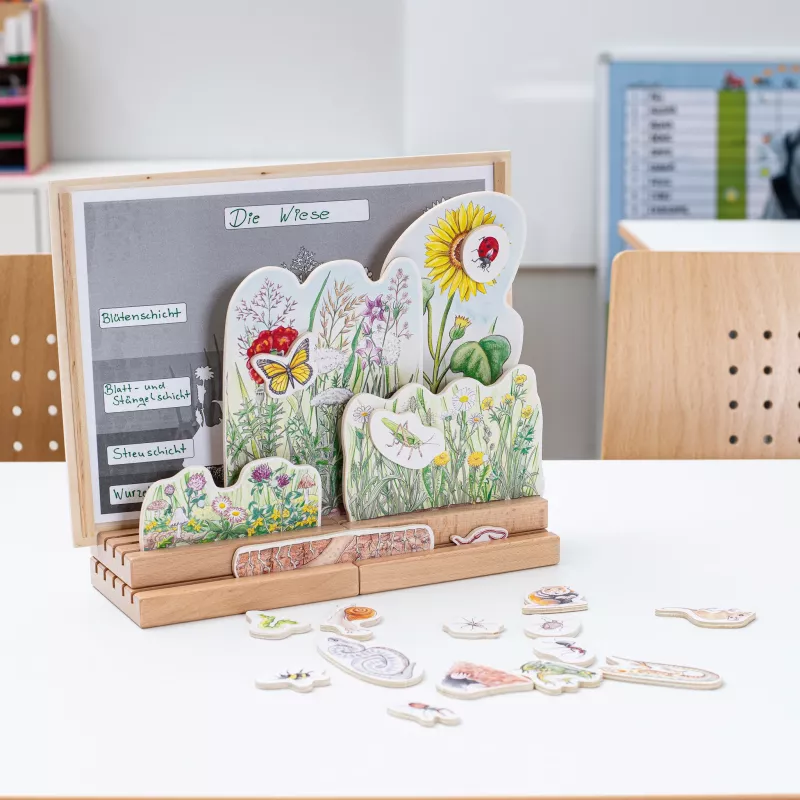 Holzpuzzle, Naturpuzzle, Blumenpuzzle, Tierlessen, Wand-Display