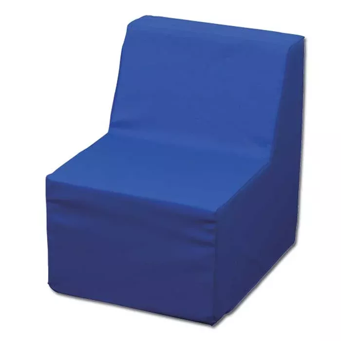 Sessel, Polsterstuhl, blau, Bezug, fester Sitz
