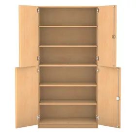 Flexeo Halbtürenschrank, 4 Drehtüren, 5 Fachböden
