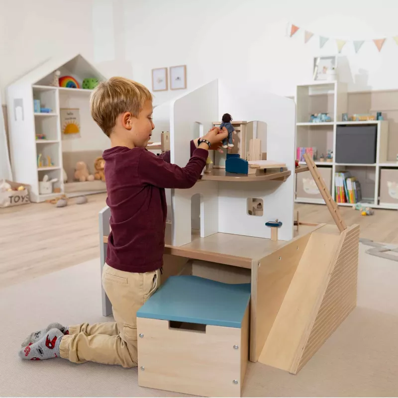 Konstruktionsspiel, Holzspielzeug, Kinderkasse, Rollenspiel, Holzbausatz