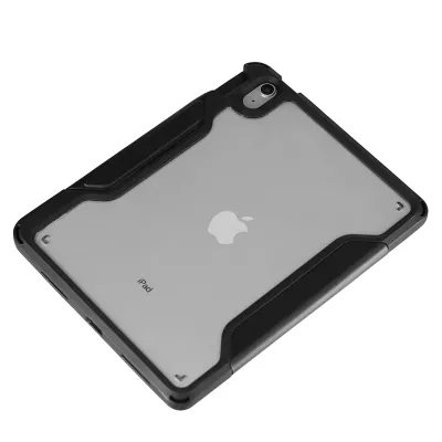 iPad-Hülle, Schutzhülle, Transparenter Rücken, Schwarzer bumper, Kamera Ausschnitt