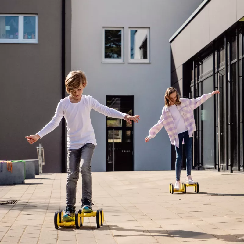 Hoverboard, Balanceboard, Kinder, Gelb, Terrassenboden