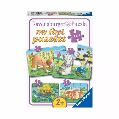 puzzle, kinderspiel, katze, hund, schildkröte