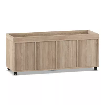 Lowboard, Kassettenmöbel, Holzoptik, Schubladenbasis, rollbar