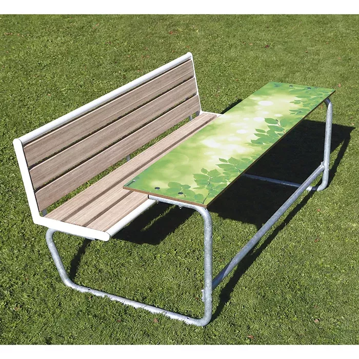 Sitzbank, Holzbank, Gartenbank, Beistelltisch, Outdoor-Tisch