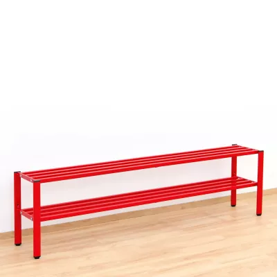 Regal, Höhe niedrig, Metallregal, Rotes Regal, Bodenregal