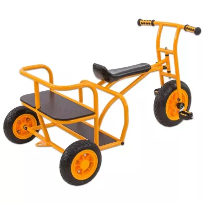 Dreirad, Kleinkindersitz, Gehäuse, Gummi Reifen, orange