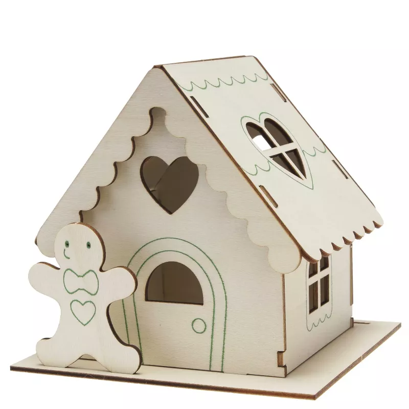 holzmodell, haustür, holzhaus, herzfenster, figurinchen