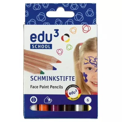 Schminkstifte, Face Paint, Buntstifte, Pinsel farbig, Kreativset