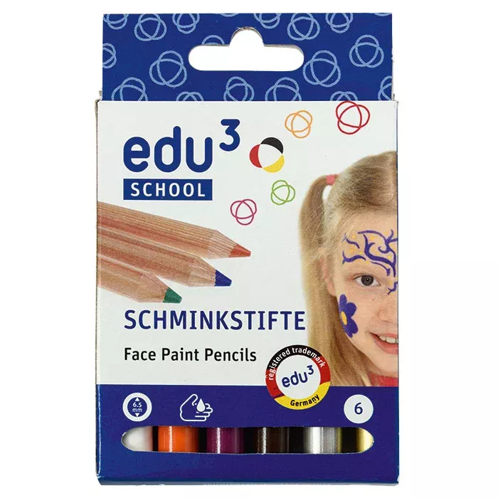 Schminkstifte, Face Paint, Buntstifte, Pinsel farbig, Kreativset