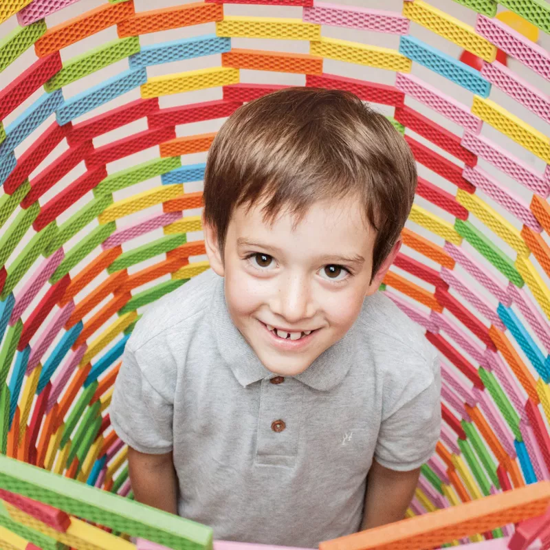 Kind, Kleinkind, bunt, Puzzle, Spielzelt