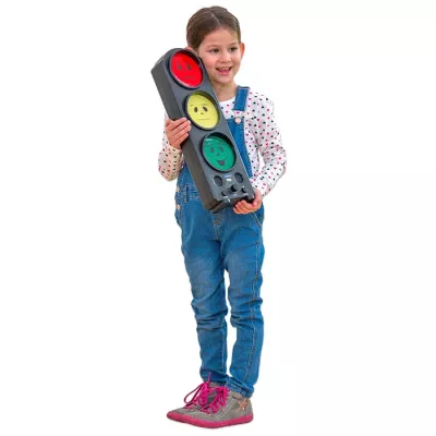 Kinderhaushaltsspiel, Verkehrssignal, spielerisches Lernspiel, Glatte Sohlen, Overalls