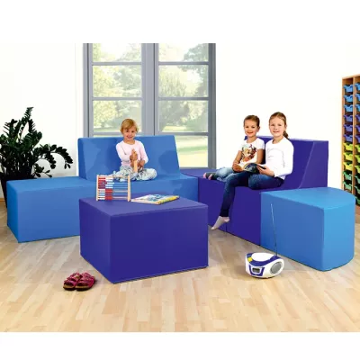 Sitzmöbel, Sofamodul, Blau, Sitzgruppe, Spielzimmer