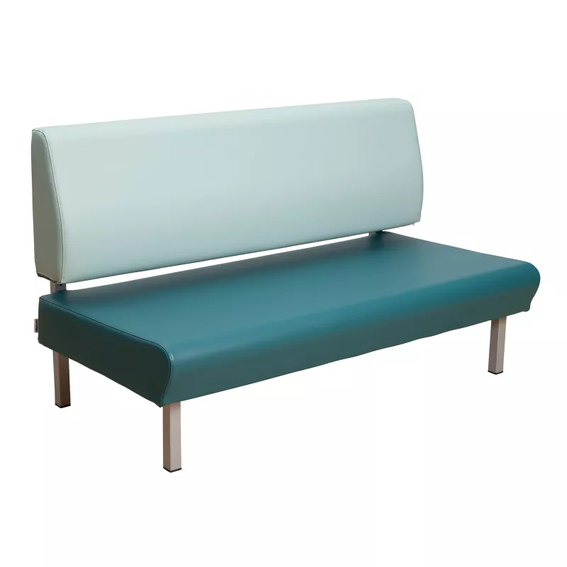 Sitzbank, Sitzauflage, Zwei-Ton, Teal, Stahlbeine